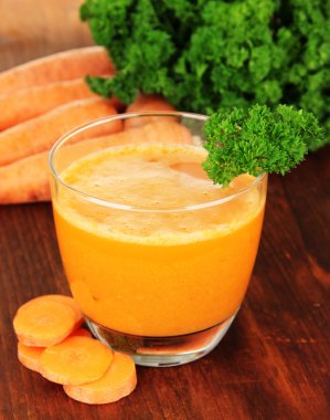 taze havuç suyu üzerinde tablo yakın çekim