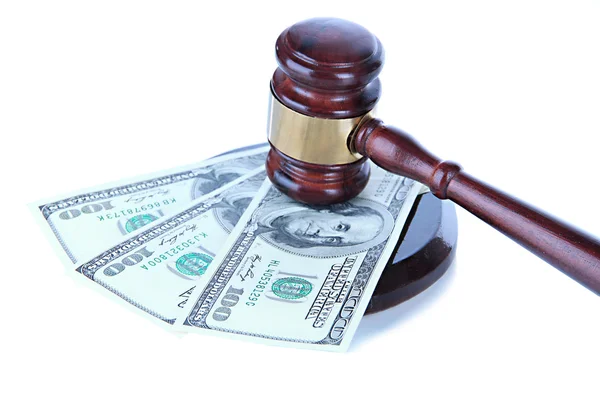 Gavel and money — Stock Photo, Image