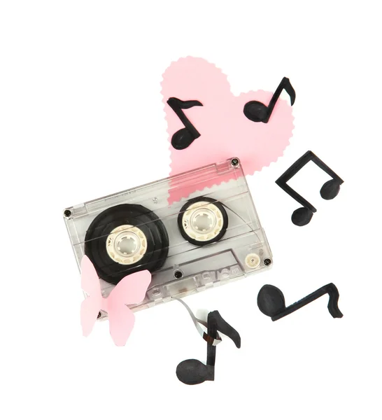 Oude cassette geïsoleerd op wit — Stockfoto
