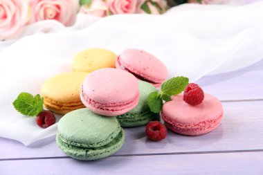 üzerinde tablo yakın çekim yumuşak macaroons