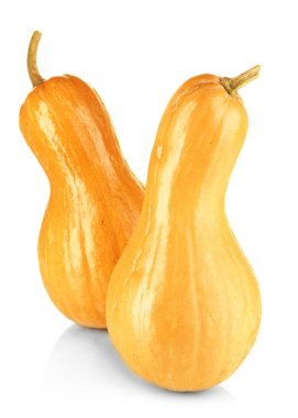 Olgun kabak üzerine beyaz izole