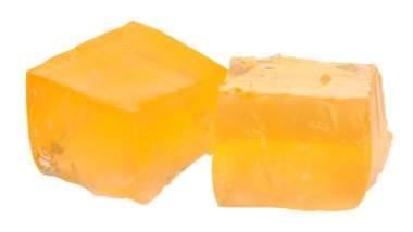 beyaz izole lezzetli reçel küpleri