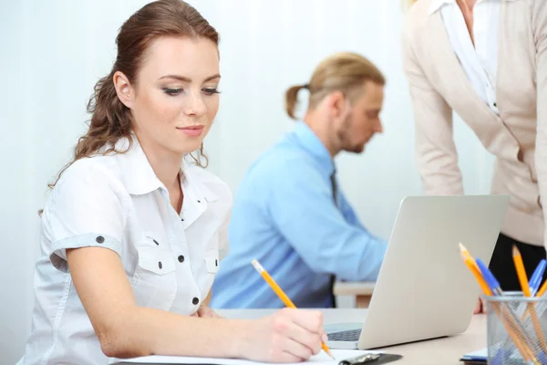 Woman in office workplace — Stock Photo, Image