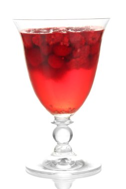 taze çilek beyaz izole ile jöle