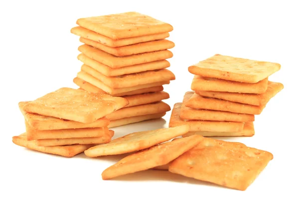 Leckere Cracker isoliert auf weiß — Stockfoto