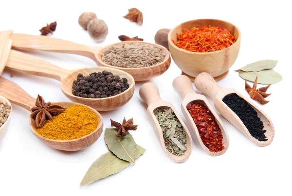 Various spices and herbs close up — Stock Photo, Image