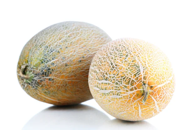 Mogna meloner isolerad på vit — Stockfoto