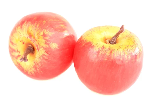Małe jabłka, na białym tle — Zdjęcie stockowe
