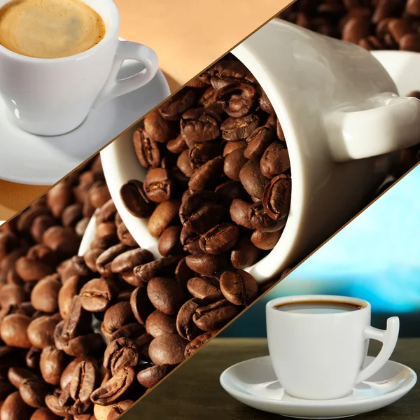 Collage of delicious coffee