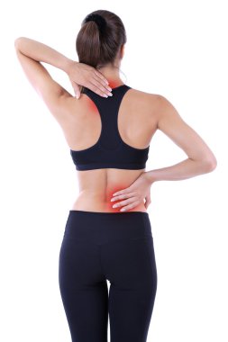 sırt ağrısı genç kızlarda üzerinde beyaz izole