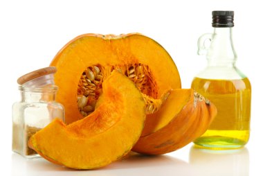 kabak üzerine beyaz izole yemek pişirmek için malzemeler ile kesmek