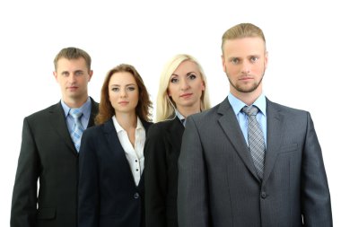 bir grup iş adamı beyazlar üzerinde izole edilmiş