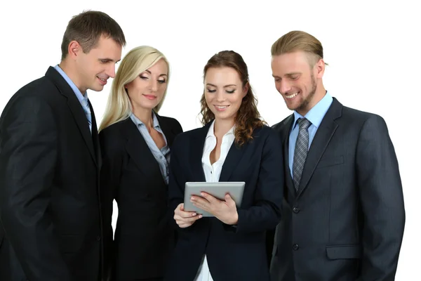 Grupo de empresários isolados em branco — Fotografia de Stock