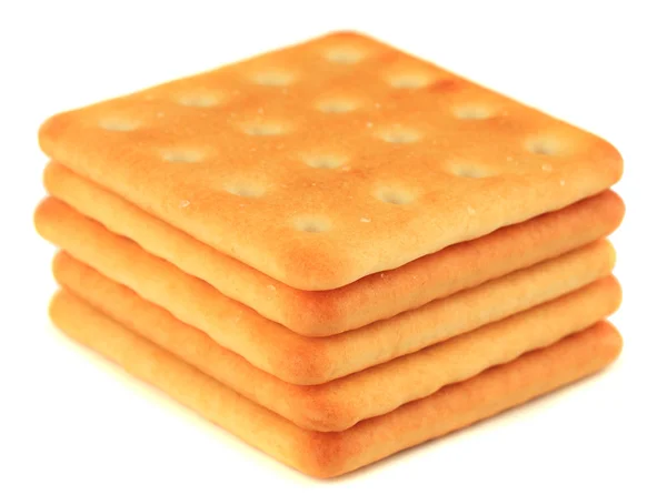 Heerlijke crackers geïsoleerd op wit — Stockfoto