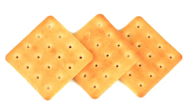 Heerlijke crackers geïsoleerd op wit — Stockfoto