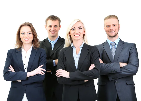 Groupe de gens d'affaires isolés sur blanc — Photo