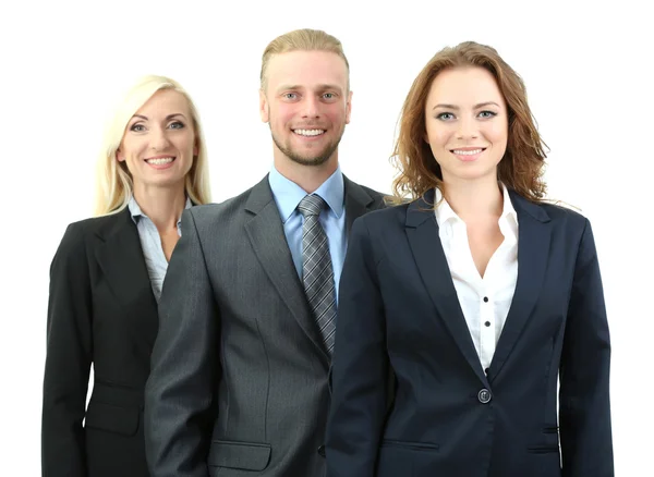 Grupo de empresarios aislados en blanco — Foto de Stock