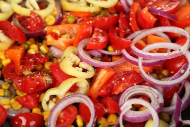 sebze wok yakın çekim arka planda