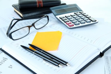 ofis malzemeleri belgeleri ile yakın çekim