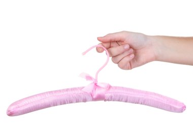 Güzel Askı üzerinde beyaz izole el