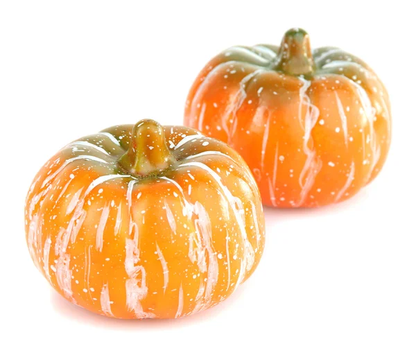 Two pumpkins isolated on white — Stock Photo, Image