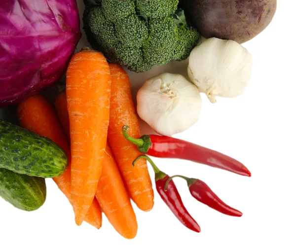 Composition of different vegetables isolated on white — Stock Photo, Image