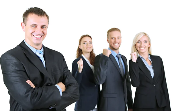 Grupo de empresários isolados em branco — Fotografia de Stock