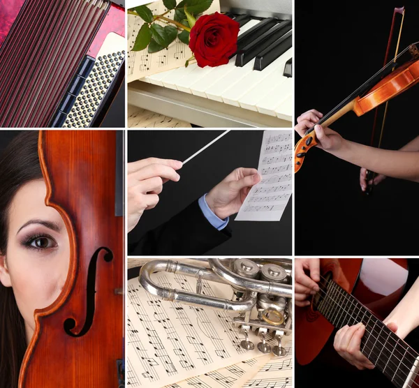 Klassieke muziek collage — Stockfoto