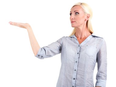 beyaz izole iş kadın portresi