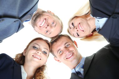 bir grup iş adamı beyazlar üzerinde izole edilmiş