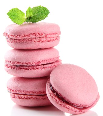 beyaz izole yumuşak macaroons