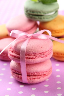 üzerinde tablo yakın çekim yumuşak macaroons