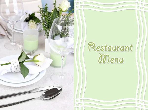 Arreglo de mesa en restaurante —  Fotos de Stock