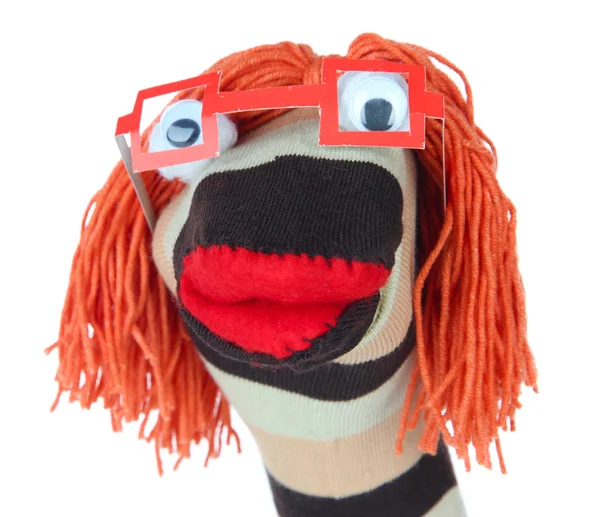 şirin çorap kukla üzerine beyaz izole