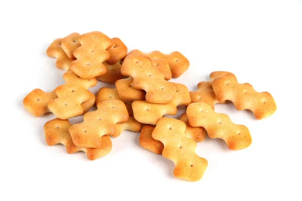 Leckere Cracker isoliert auf weiß — Stockfoto