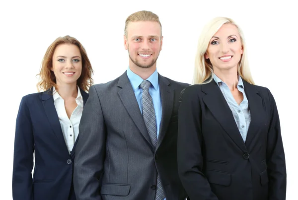 Grupo de empresários isolados em branco — Fotografia de Stock