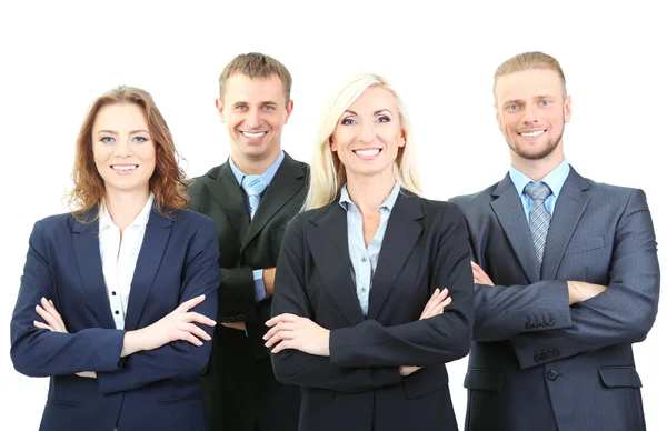 Grupo de empresários isolados em branco — Fotografia de Stock