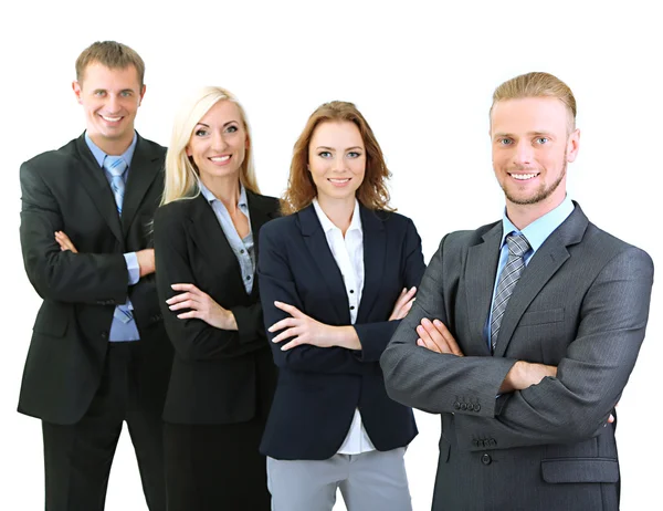 Grupo de empresários isolados em branco — Fotografia de Stock