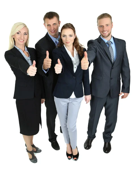 Grupo de empresarios aislados en blanco — Foto de Stock