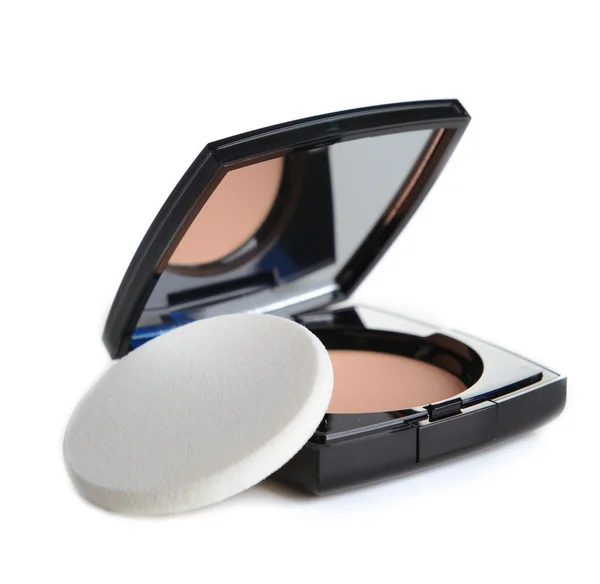 Face powder isolated on the white — Stock Photo, Image