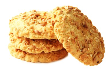 fıstık, üzerinde beyaz izole ile ev yapımı kurabiye