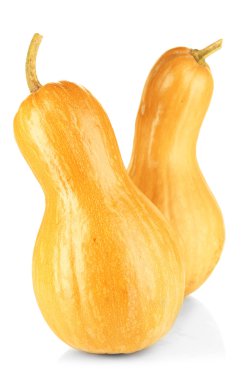 Olgun kabak üzerine beyaz izole