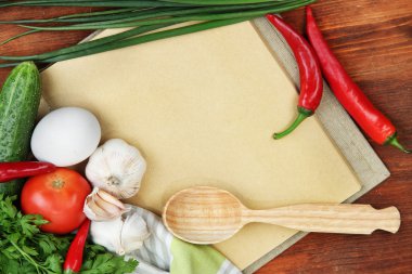 pişirme bir kavram. bakkaliye boş kitabı ile yakın çekim