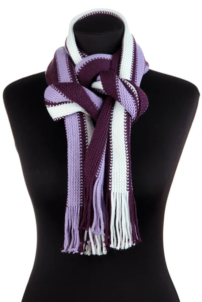 Mannequin wearing scarf isolated on white — Stock Photo, Image