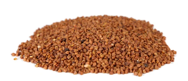 Buckwheat groats isolated on white — Stock Photo, Image