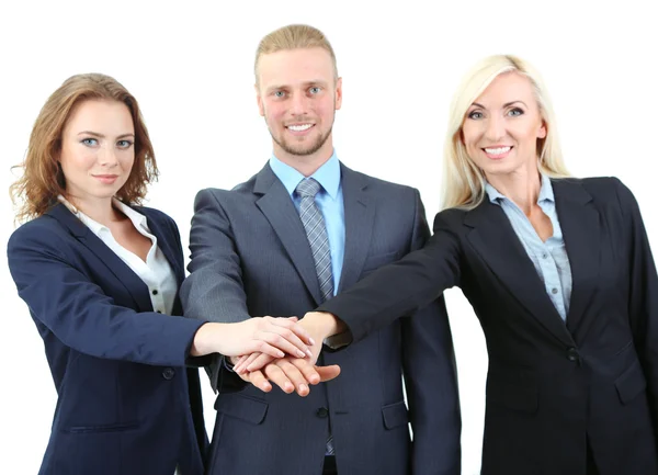 Grupo de empresários isolados em branco — Fotografia de Stock