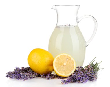 Lavanta limonata, üzerinde beyaz izole