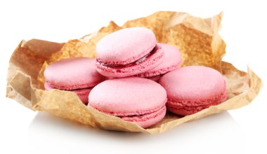 beyaz izole yumuşak macaroons