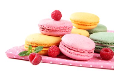 beyaz izole yumuşak macaroons