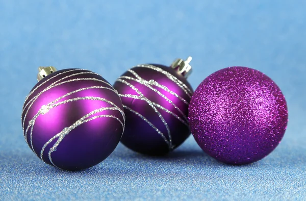 Christmas balls on blue background — Stock Photo, Image